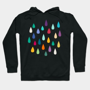 Rainbow Raindrops Jewelled Multicolour Colourful Hoodie